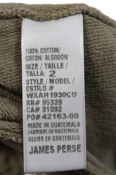 Standard James Perse Women Beige Cotton Drawstring Sweatpants Size 24