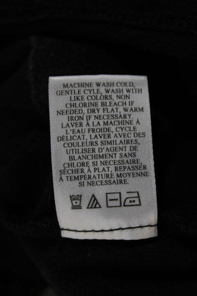 ALC Womens Basic Black Cotton Crew Neck 3/4 Sleeve T-Shirt Size S