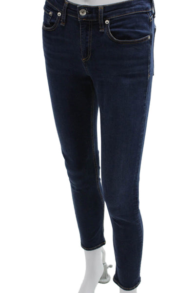 Rag & Bone Womens Skinny Blue Cotton Blend Jeans Size 26