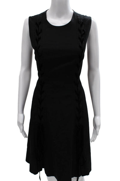 Adeam Women Fit & Flare Dress Black Sleeveless Size 8