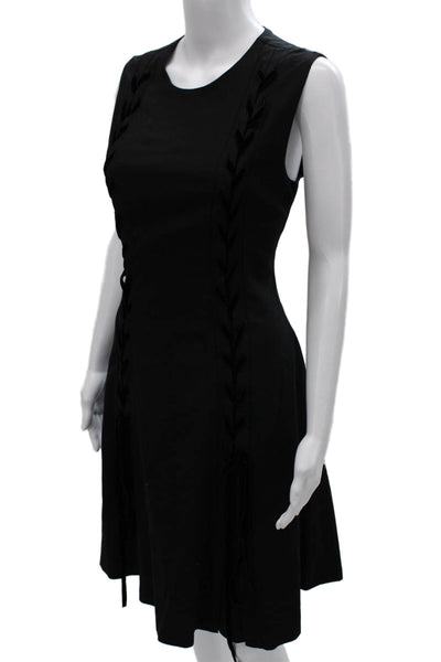 Adeam Women Fit & Flare Dress Black Sleeveless Size 8