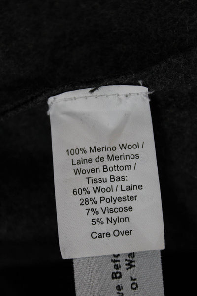 J Crew Womens Full Zip Merino Wool Sweater Blue Size XL