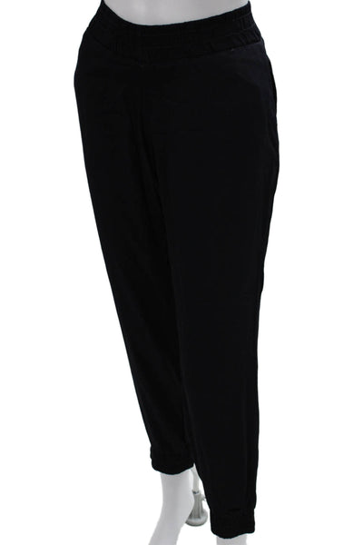 Monrow Women Jogger Pants Black Rayon Pull On Inseam 29 Size S