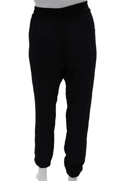 Monrow Women Jogger Pants Black Rayon Pull On Inseam 29 Size S