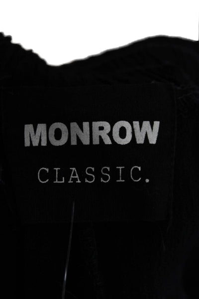 Monrow Women Jogger Pants Black Rayon Pull On Inseam 29 Size S