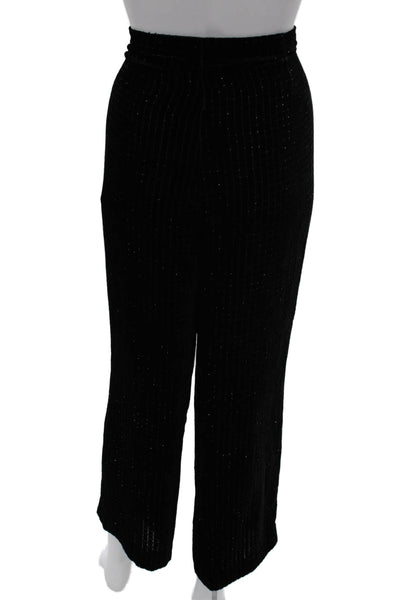 Massimo Dutti Womens Dress Pants Black Check Viscose Zip Inseam 28 Size 10