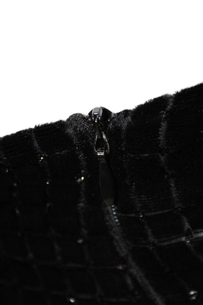 Massimo Dutti Womens Dress Pants Black Check Viscose Zip Inseam 28 Size 10