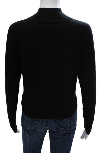 Theory Womens Cashmere Mock Neck Pullover Sweater Black Size M
