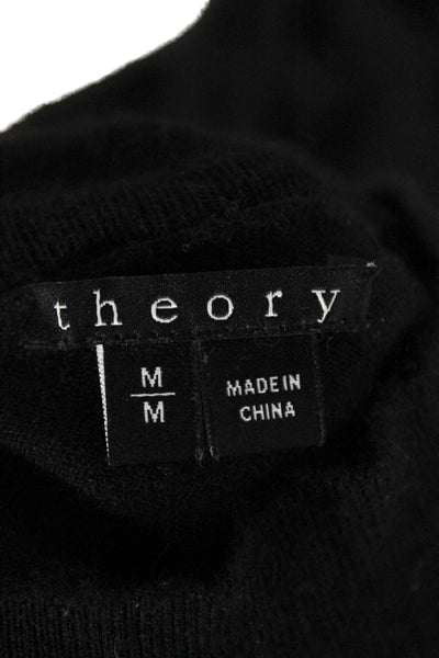 Theory Womens Cashmere Mock Neck Pullover Sweater Black Size M