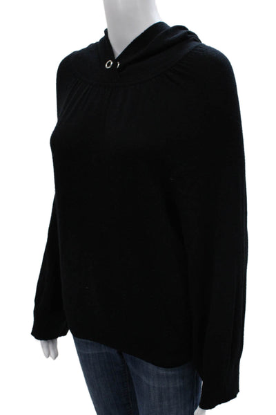 Autumn Cashmere Women High Neck Pullover Sweater Black Long Sleeve Size XS