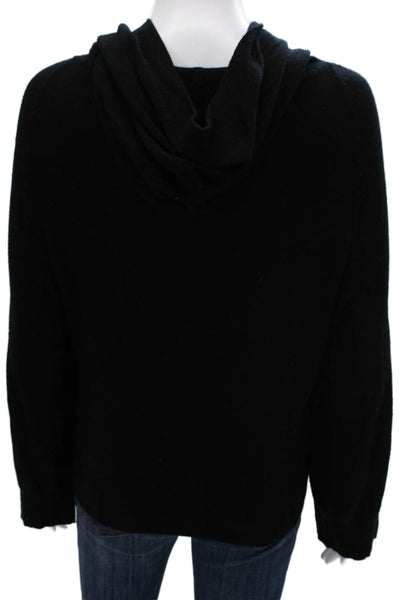 Autumn Cashmere Women High Neck Pullover Sweater Black Long Sleeve Size XS