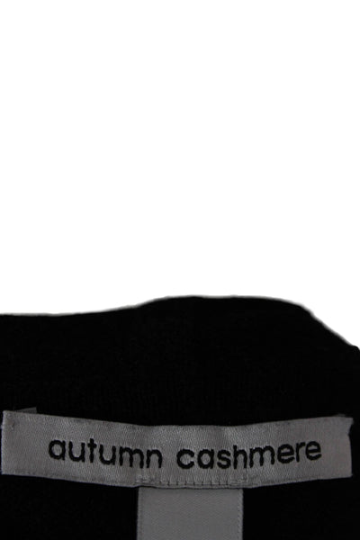 Autumn Cashmere Women High Neck Pullover Sweater Black Long Sleeve Size XS