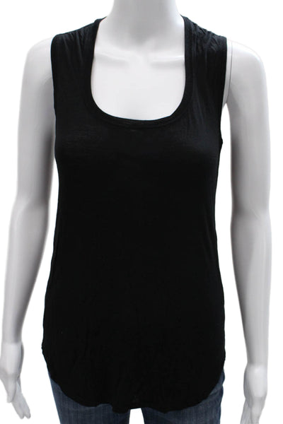ATM Women Basic Modal Scoop Neck Sleeveless Tank Black Size S