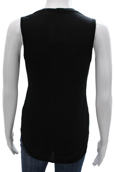 ATM Women Basic Modal Scoop Neck Sleeveless Tank Black Size S