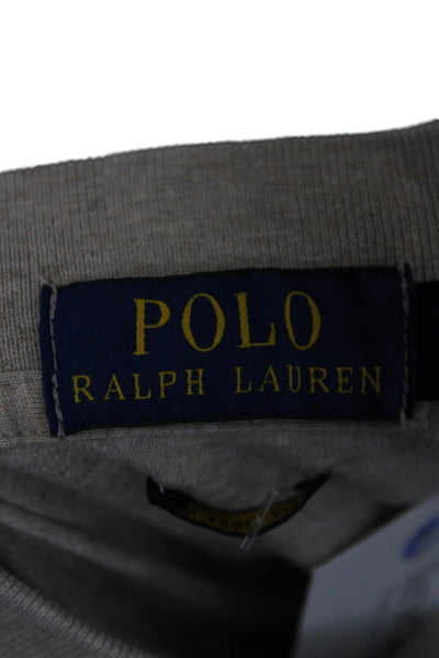 Polo Ralph Lauren Mens Long Sleeve Collared Classic Fit Polo Shirt Brown Small