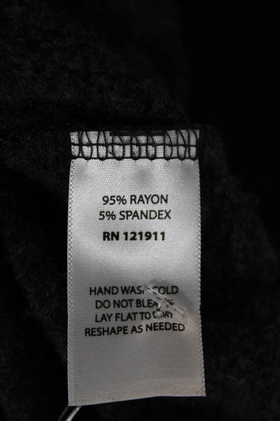 LNA Women Basic Tee Gray Rayon Spandex Long Sleeve Round Neck Pullover Size M