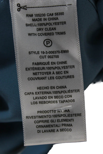 Equipment Femme Womens Collared Long-Sleeve Button-Up Tunic Blue Size M