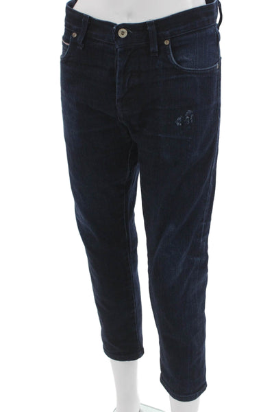 Naked & Famous Mens Tapered Blue Jeans Mid Rise Cotton Size 34