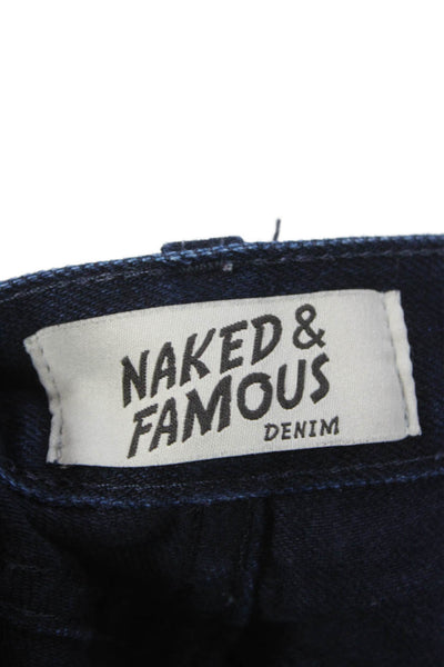 Naked & Famous Mens Tapered Blue Jeans Mid Rise Cotton Size 34