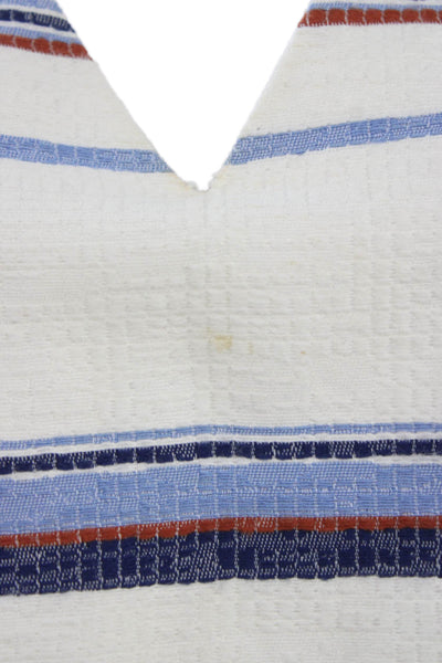 Intermix Women Cropped Striped V-Neck Acrylic Tank White Size S
