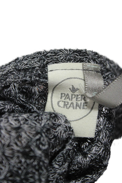 Paper Crane Women Tunic Sweater Gray Long Sleeve Scoop Neck Polyester Size M
