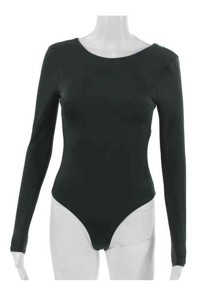 COS Womens One Piece Swimsuit Green Nylon Size 6