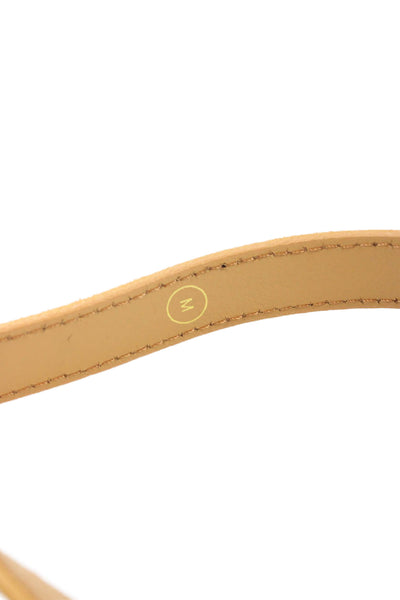 J Crew Womens Suede Gold Tone Skinny Belt Khaki Beige Size Medium