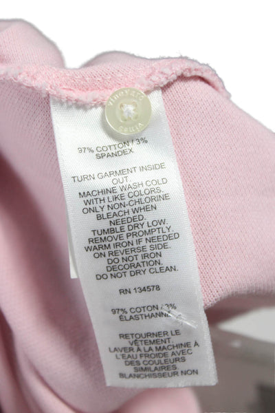 Vineyard Vines Womens Pink Cotton Collared Short Sleeve Polo Basic Size M