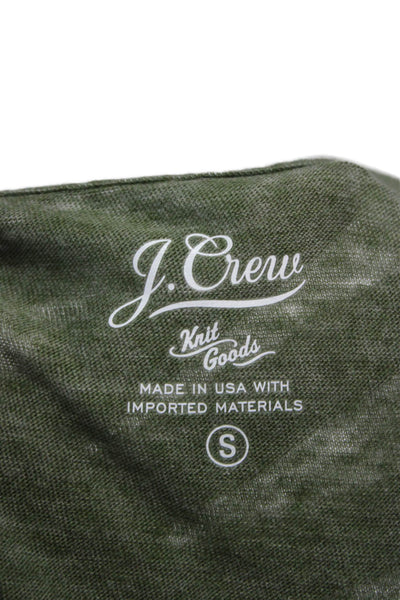 J Crew Women Basic Sleeveless Tank Top Crew Neck Green Polyester Size S
