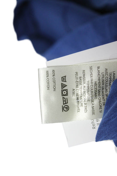 Pilcro Anthropologie Womens Blue Cotton Crewneck Tee Short Sleeve Size S