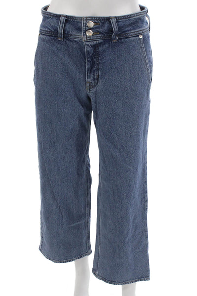 J Crew Womens Blue Wide Leg Jeans Lyocell High Rise Size 26