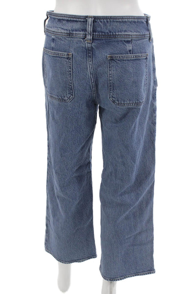 J Crew Womens Blue Wide Leg Jeans Lyocell High Rise Size 26