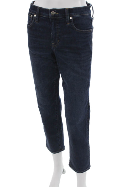 J Crew Women Ankle Jeans Blue High Rise Cotton Blend Petite Size 27