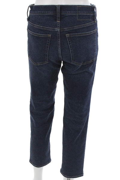 J Crew Women Ankle Jeans Blue High Rise Cotton Blend Petite Size 27