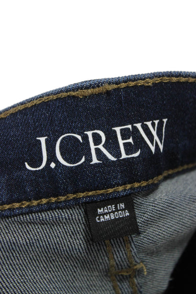 J Crew Women Ankle Jeans Blue High Rise Cotton Blend Petite Size 27