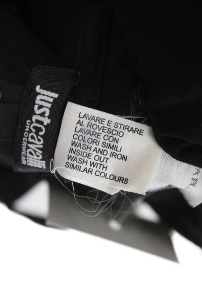 Just Cavalli Womens Black Full Zip Graphic Cotton Hoodie Size M