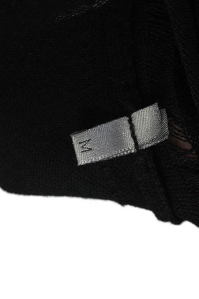 Dior Mens Black Wool V Neck Pullover Sweater Long Sleeve Size M