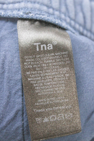 TNA Womens Jogger Pants Blue Fleece Pull On Size S