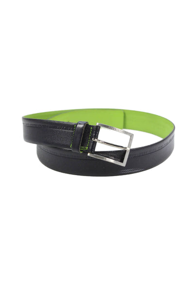 Boss Hugo Boss Womens Leather Frame Buckle Belt Black Size 90-34
