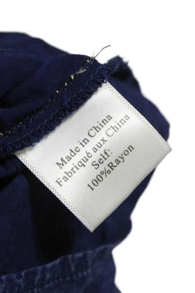 Saturday Sunday Anthropologie Womens Tunic Sleeveless Boatneck Rayon Blue Size S