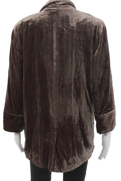 Anthropologie Women Basic Jacket Brown 3/4 Sleeve Bohemian Size S