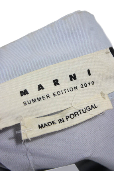 Marni Women Military Jacket Gray Buckle Solid Long Sleeve Summer Size M