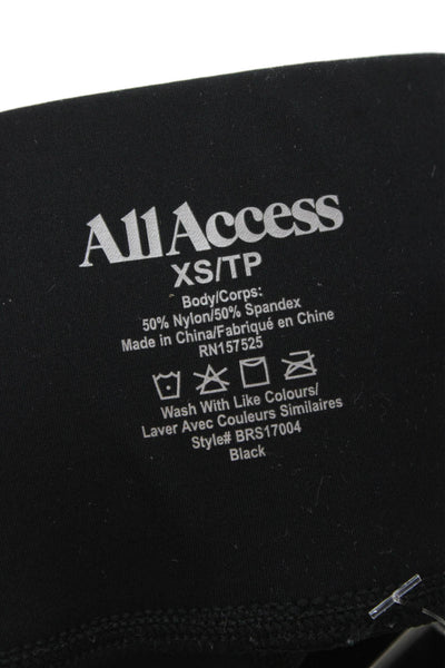 All Access Womens Ankle Leggings Black Nylon Size XS