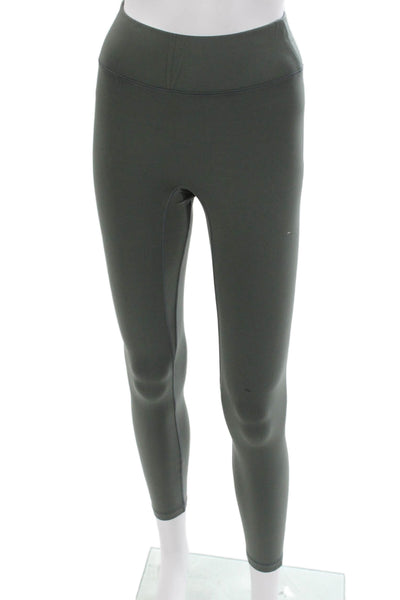 All Access Women Ankle Leggings Green Polyester Solid Size XS