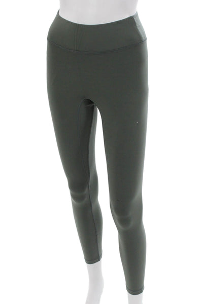 All Access Women Ankle Leggings Green Polyester Solid Size XS