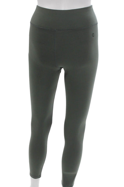 All Access Women Ankle Leggings Green Polyester Solid Size XS