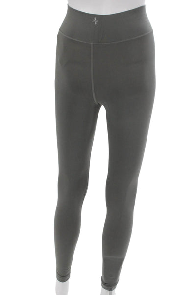 All Access Womens Ankle Leggings Gray Nylon Pull On Size 2XS