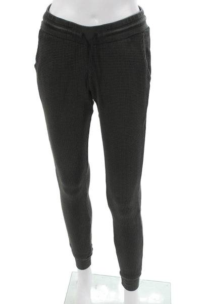 Cotton Citizen Womens Gray Check Jogger Pants Drawstring Cotton Size S