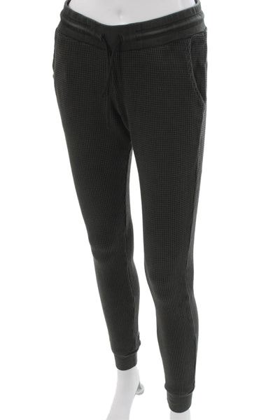 Cotton Citizen Womens Gray Check Jogger Pants Drawstring Cotton Size S