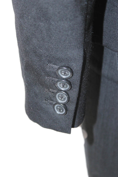 J Crew Women Wool Black Blazer Long Sleeve Buttoned Size 0
